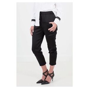 BRUNELLO CUCINELLI • Satin Cady Cargo Track Pant in Black